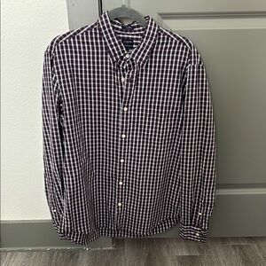 J. Crew Men's Checkered Shirt - Black and White